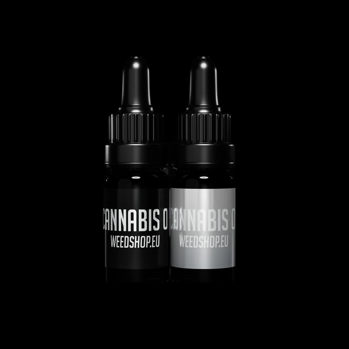 CBD and CBN cannabis oil bottles with EU compliant THC level