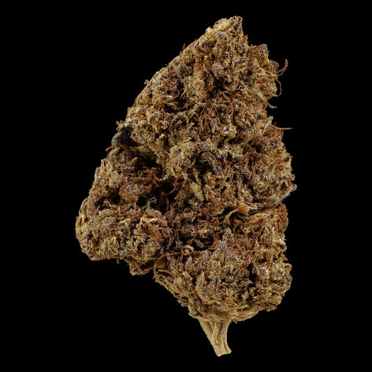 Hippie Høst 14% CBD flower grown in Spanish glasshouse with rustic structure